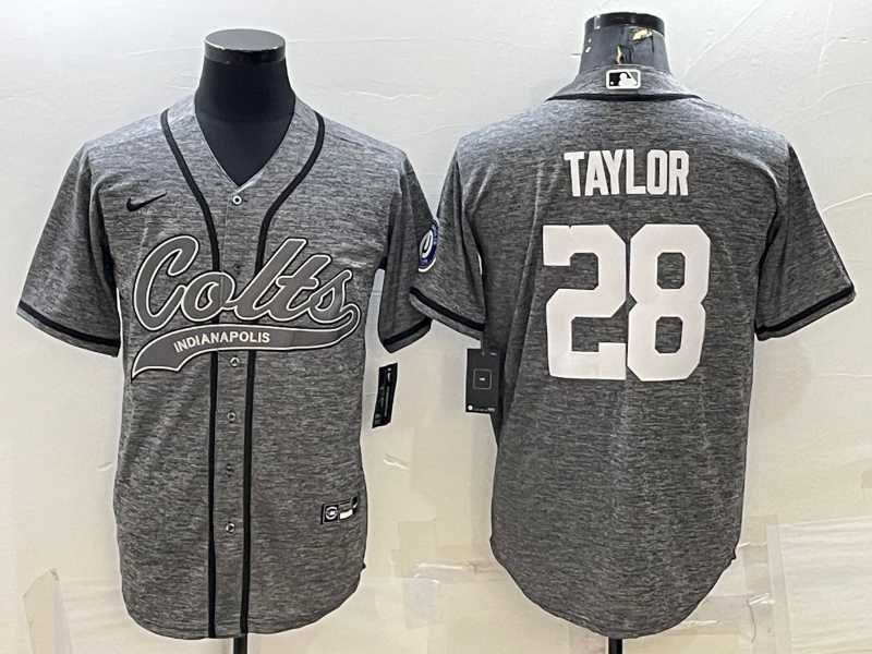 Men's Indianapolis Colts #28 Jonathan Taylor Grey Gridiron With Patch Cool Base Stitched Baseball Jerseys,We sell and wholesale Men's Indianapolis Colts #28 Jonathan Taylor Grey Gridiron With Patch Cool Base Stitched Baseball Jerseys on line form chian!